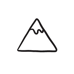 Image showing Mountain sketch icon.