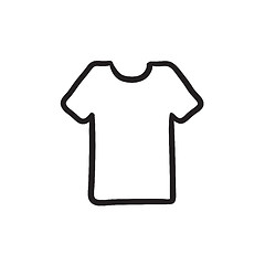 Image showing T-shirt sketch icon.