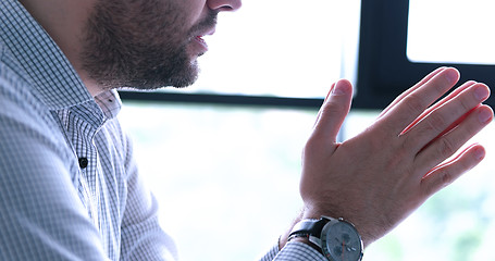 Image showing young businessman in startup office