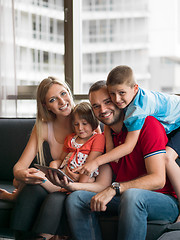 Image showing young cuple spending time with kids