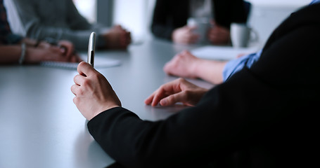 Image showing Business Team At A Meeting at modern office building