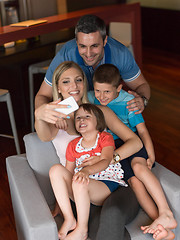 Image showing Family having fun at home