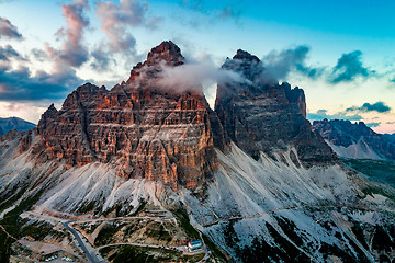 Image showing National Nature Park Tre Cime In the Dolomites Alps. Beautiful n