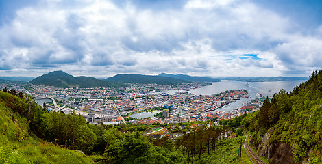 Image showing Bergen is a city and municipality in Hordaland on the west coast