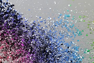 Image showing Color glitter - macro photo