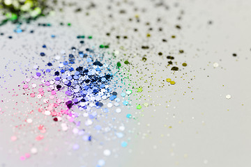 Image showing Color glitter - macro photo