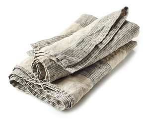 Image showing linen napkins on white background