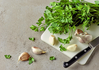 Image showing Parsley and garlic