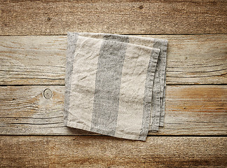 Image showing folded linen napkin