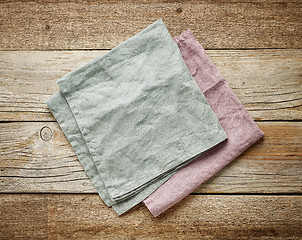 Image showing folded linen napkin