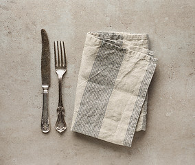 Image showing folded linen napkin