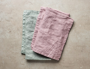 Image showing folded linen napkin