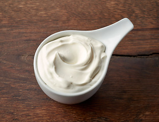 Image showing bowl of sour cream