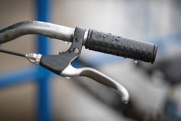 Image showing wet bicycle wheel