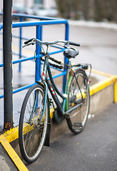 Image showing wet bicycle in the rain