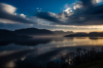 Image showing Kvam in Hardanger fjord, Norway, in a fascinating light