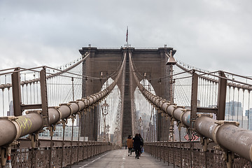 Image showing Brooklyn bridge, New York City.