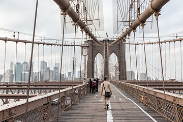 Image showing Brooklyn bridge, New York City.