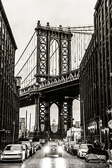 Image showing Manhattan Bridge, New York City, USA.