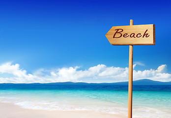 Image showing Travel to the tropical beach