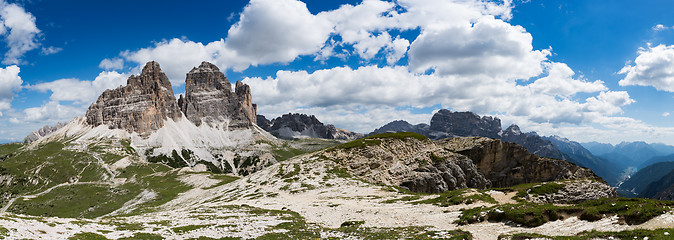 Image showing National Nature Park Tre Cime In the Dolomites Alps. Beautiful n