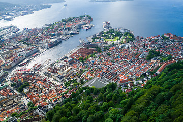 Image showing Bergen is a city and municipality in Hordaland on the west coast