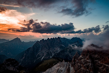 Image showing National Nature Park Tre Cime In the Dolomites Alps. Beautiful n