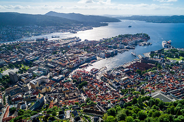 Image showing Bergen is a city and municipality in Hordaland on the west coast