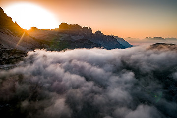 Image showing National Nature Park Tre Cime In the Dolomites Alps. Beautiful n