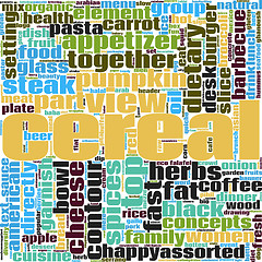 Image showing Cereal word cloud