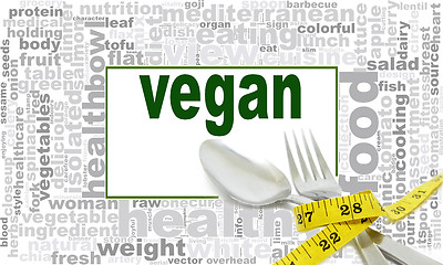 Image showing Vegan word cloud design