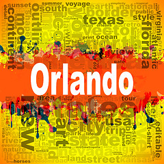 Image showing Orlando word cloud design