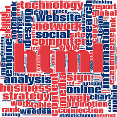 Image showing HTML word cloud