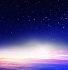 Image showing Blue night sky