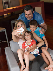 Image showing Family having fun at home