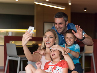 Image showing Family having fun at home