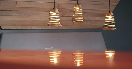 Image showing modern lamp in beautiful home