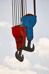 Image showing Old Crane Hooks