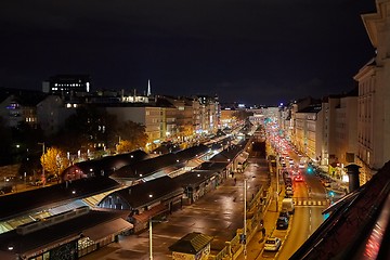 Image showing Urban street at night