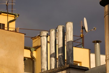 Image showing Roofs and chimneys