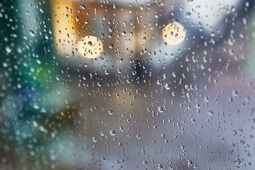 Image showing Rainy window surface