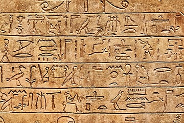 Image showing Ancient Hieroglyphic Script