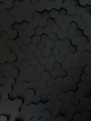 Image showing black hexagon background