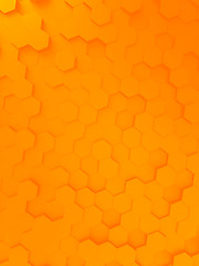 Image showing orange hexagon background