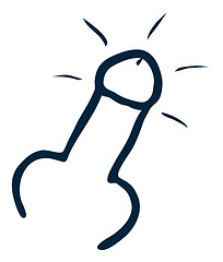 Image showing a willie sketch penis sign