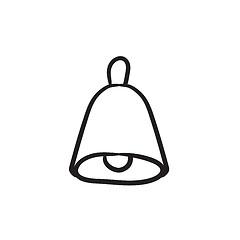 Image showing Wedding bell sketch icon.