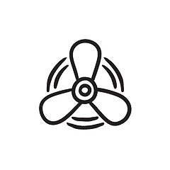 Image showing Boat propeller sketch icon.