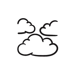 Image showing Clouds sketch icon.