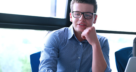 Image showing young businessman in startup office