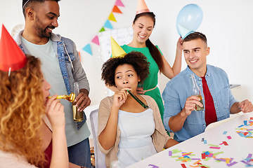 Image showing happy team having fun at office party